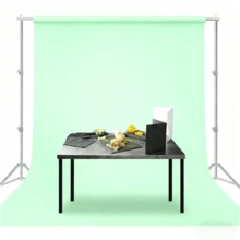 Pea Green Photography Backdrop Cloth, Light Green Shooting Background Cloth, Seamless Light Green Paper Photography Backdrop, Party Birthday Curtain (Excluding Stand And Clips) - Bean Green - View 5