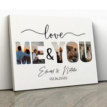 Custom Couple Photo Collage Valentines Gift For Him Her, Me And You Photo Print, Personalized Valentine's Day Gift, Custom Photo Print - Multicolor - View 8