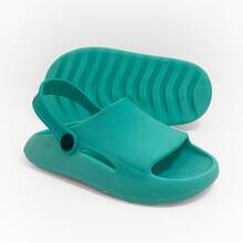 Boys' 2-In-1 Cloud Flip-Flops With Strap – Lightweight, Non-Slip And Comfortable - 綠松石 - 查看 1