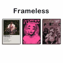 一套墙面艺术海报，音乐歌手海报艺术套装 - 现代、大胆的抽象艺术，防水无框帆布印刷，适用于卧室、客厅、家庭办公室装饰 - 礼品之选，可选画框 - 彩色 - 查看 59