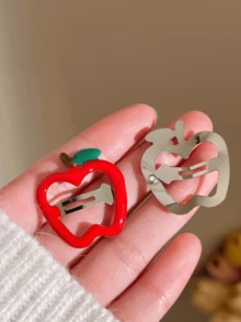 9pcs Cute Candy-Colored Clips, Fruit Hairpins, Hairpins, Hair Accessories, Sweet Cartoon BB Clips, Side Clips - Multicolor - View 3