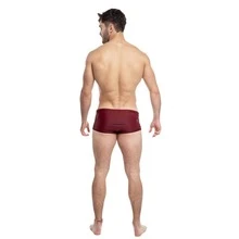 Men's Sport Shark Skin Swim Competition Boxer Briefs Trunks Sharkskin Shorts Quick Dry Swimwear Briefs - Burgundy - View 4