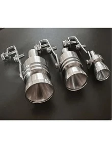 1个铝制涡轮哨排气管模拟器，通用排气管噪音发生器，适用于摩托车、卡车、汽车、越野车，汽车装饰配件，万圣节恶作剧，圣诞礼物 - 渦輪哨排氣管 - 查看 3