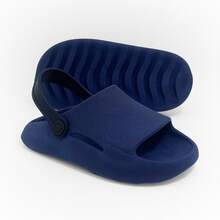 Boys' 2-In-1 Cloud Flip-Flops With Strap – Lightweight, Non-Slip And Comfortable - 藏蓝色 - 查看 1
