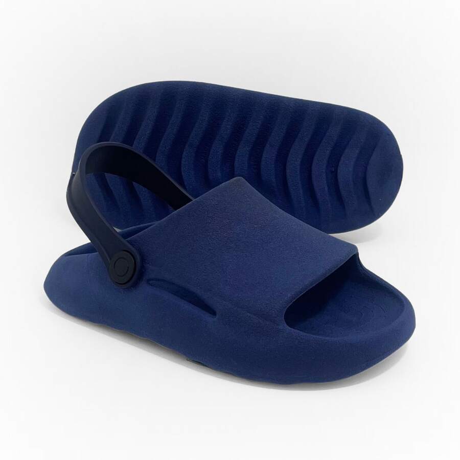 Boys' 2-In-1 Cloud Flip-Flops With Strap – Lightweight, Non-Slip And Comfortable - 藏蓝色 - 查看 1