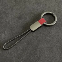 AD 1pc Premium Suede Leather Personalized Minimalist Creative Braided Lanyard Keychain, Unisex High-End Simple Business Bestseller Genuine Leather Key Chain, Anti-Lost Hanging Clasp Metal Key Holder Gift - Fur Braided Rope - View 10