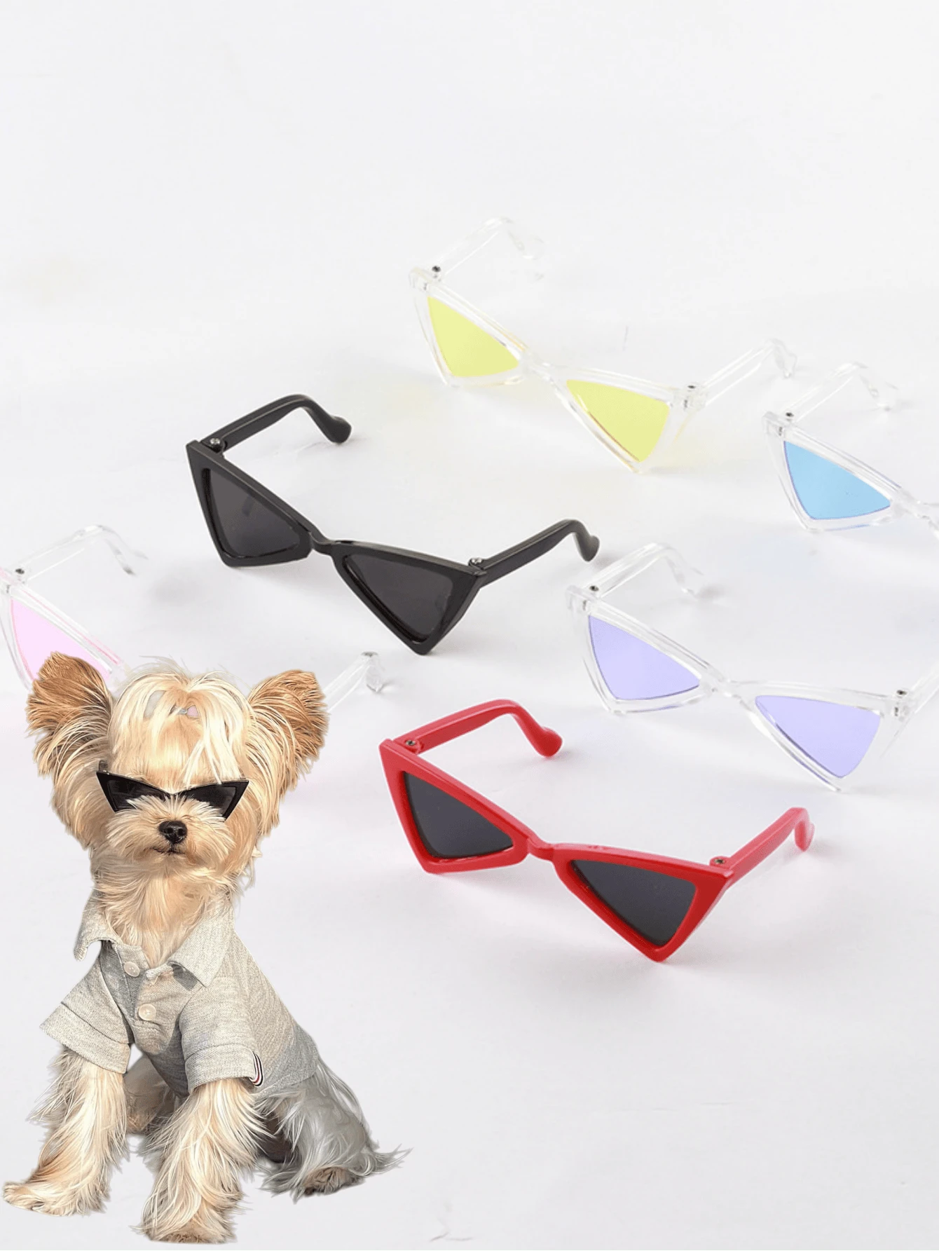 Small Pet Sunglasses, Cool Triangular Glasses For Cats & Dogs, Pet Fashion Accessories - Multicolor - View 1