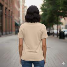 Camiseta Tshirt Needstar Feminino Algodão100% Passeio Academia Mulher Torre Love Paris - Caqui - Visão 2