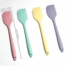 4pcs/1pc Silicone Spatula For Cream, Jam And Butter, Easy To Clean, Suitable For Home, Restaurant, Dessert Shop, Baking Kitchen Tool Set Back To School - 彩色 - 查看 8