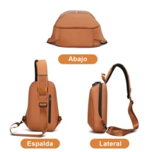 Mochila Bandolera Hombre Mujer Unisex + Bolso Cruzado Antirrobo Impermeable + Bolsa de Pecho Sling Bag Multifuncional + Mochila para iPad Celular Grande + Tela Oxford Alta Densidad Resistente al Agua + Cerradura Cifrada 3 Dígitos + Correa Ajustable Ambos Hombros Desmontable + Tiras Reflectantes Nocturnas + Múltiples Compartimentos con Cremallera + Bolsillo Interior Documentos + Gancho para Llaves Gafas + Ligera y Cómoda para Viaje Trabajo Gimnasio Ciclismo Senderismo Viajes Diarios + Estilo Casual Moderno Naranja Negro Rosa Azul Gris + Ideal para Uso Diario Exterior + Gran Capacidad Organizada | Antirrobo + Impermeable + Reflectante + Unisex - Negro - Ver 6