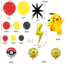 Cartoon   Theme Aluminum Foil Balloon Set, Red & Black Latex Balloons Party Supplies - Multicolor - View 7