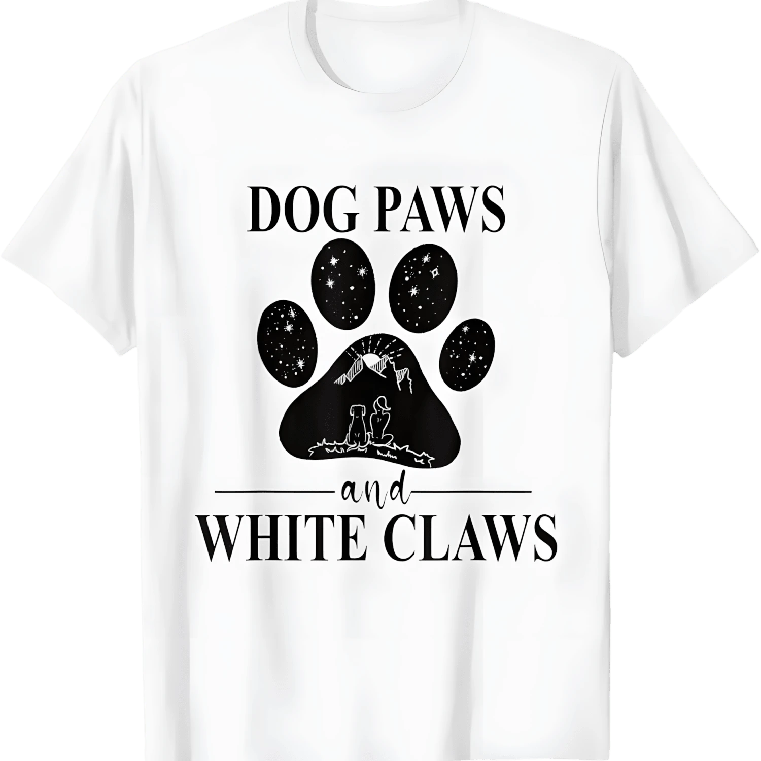 Dog Paws And White Claws - Dog Paw Mom T-Shirt For Men Women Kids - trắng - Xem 1
