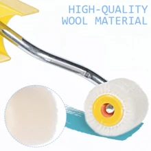 5-Piece 1 Inch Mini Paint Roller Set, Small Paint Roller Brushes For DIY Wall Painting And Touch Up Coloring, Ideal For Smooth Wall Coating, Detail Painting, Home Decoration And Creative DIY Projects - Yellow - View 4