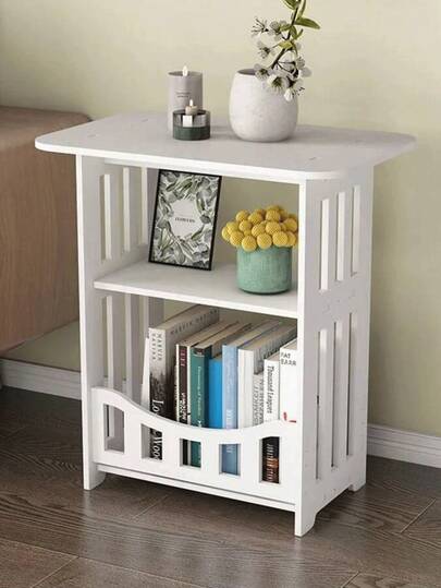 1个迷你方形边桌，创意简约设计，适用于客厅、卧室、床头、小户型公寓，北欧风格