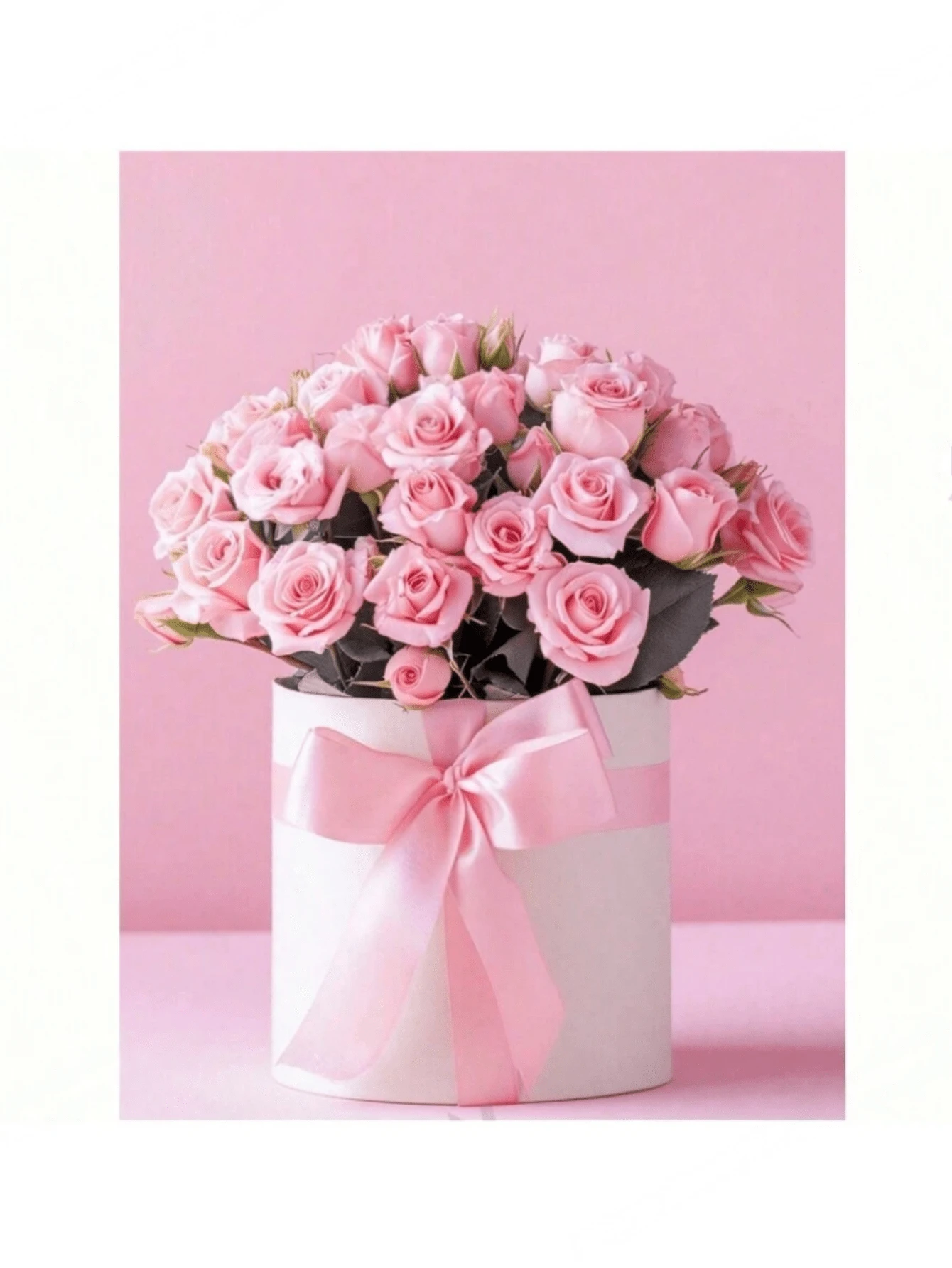2-In-1 Round Flower Box With Lid, Floral Foam Material, Suitable For Flower Arrangement, Stackable, Ideal For Mother's Day Bouquet Gift Set, Surprise Love Gift Box, Warm Rose Flower Box Packaging, Suitable For Carnations, Tulips And Roses, DIY Valentine's Day Gift, Happy Valentine's Day, Valentine's Confession Day, Galentine's Day, Holiday Gift