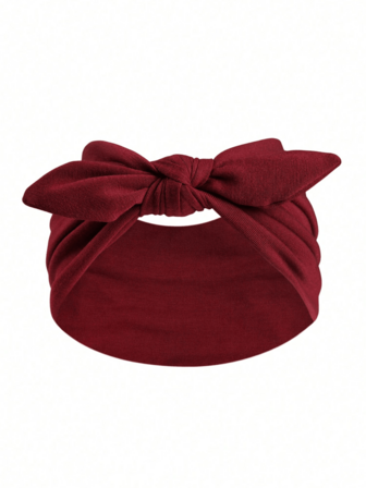 Vinröd Dam Breda Pannband Knutna Turban Huvudbonader - Mjuka Stretchiga Halkfria Hårband För Yoga Träningsmakeup, Enfärgade Boho Håraccessoarer För Kvinnor Flickor (Vinröd)