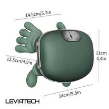 LEVIATECH USB充电式6D手部模拟颈肩按摩器，无线电动按摩设备，3种模式2档加热设置，适用于背部、手臂、腿部，便携式深度揉捏按摩器，送给父母的理想礼物 - 彩色 - 查看 10