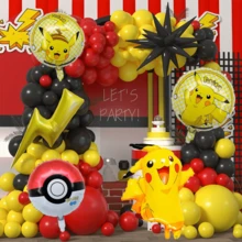 Cartoon   Theme Aluminum Foil Balloon Set, Red & Black Latex Balloons Party Supplies - Multicolor - View 3