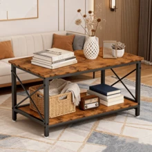 Mesas De Centro Cuadrado Minimalista Moderno Auxiliar Mesa De Centro, Mesa Para Sala De Madera Moderno Mesa De Centro Cuadrado Minimalista Moderno - Granate - Ver 8