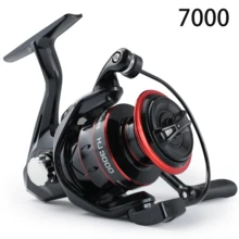 1pc Rooblinos HJ Fishing Reel, Made Of High Strength Metal Body, EVA Handle, High-Speed Ratio, Strong Braking Force, Suitable For Freshwater And Saltwater - Black - View 9