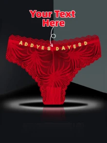 1pc Customized Women's Panties, Personalized Crystal Letter Name Underwear, Sexy Lace Breathable Bikini Briefs, Front Waist Bowknot Sexy Low Waist V-Shape Panties, DIY Shiny Crystal Letter Name, Date Number Anniversary Panties, Customized Wedding Gift, Bridal Underwear, Anniversary Gift, Valentine's Day Gift, Birthday Gift, Wedding Gift, Gift For Her/Girlfriend/Wife