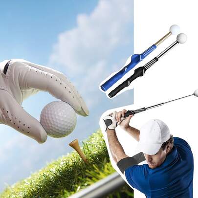 Golf Retractable Swing Club Soundable Swing Trainer Indoor Golf Training Aids
