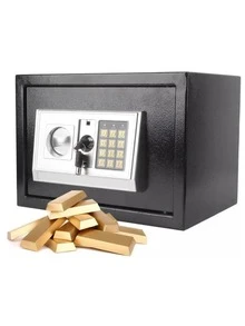 Caja Fuerte Digital de Doble proteccióncon Ranura para Depósito Rápido - Ideal para Hogar y Negocio - Acero Negro Reforzado 35x25x25 cm - Negro - Ver 3