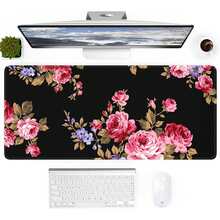 1pcDesk Mat, Gaming Large Mouse Pad For Desk, Computer Desk Pad, Mousepad With Non-Slip Rubber Base, Spill-Resistant XXL Keyboard Mat For Home Office Laptop, Blue Boho Rainbow - Multicolor - View 14