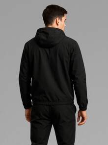 Men's Sports Windbreaker Jacket For Biking And Motorcycling, Black, Mizzu - 黑色 - 查看 7