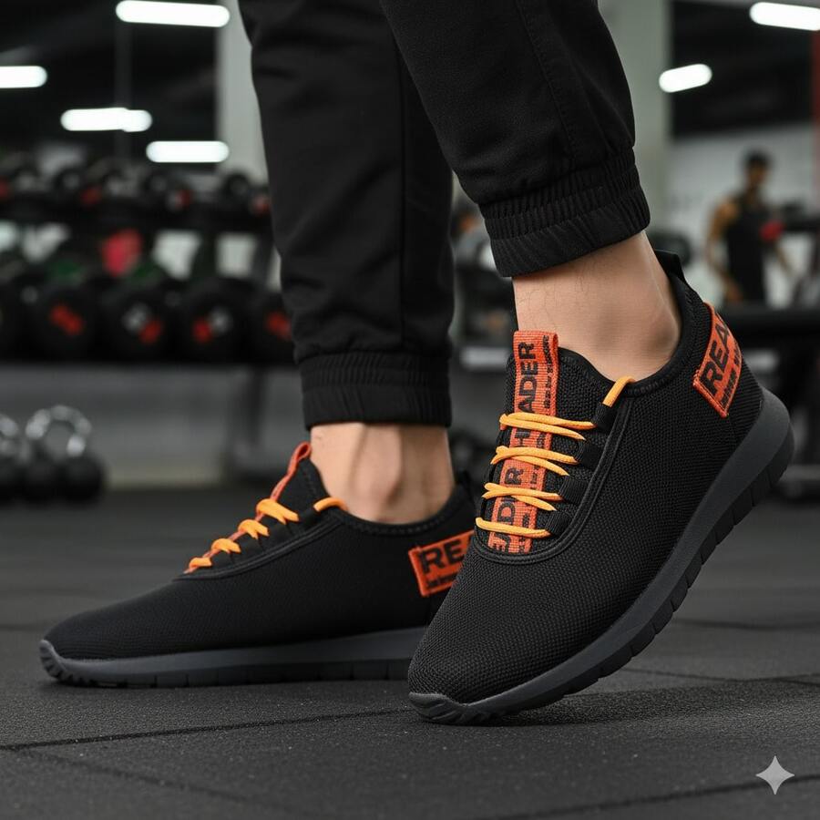 Impulse Men's Running Shoes, Easy-To-Wear, Sports Shoes For Running And Walking, Anti-Impact, Breathable, Soft, Ultra-Lightweight - trái cam - Xem 1