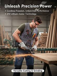 一套可充电多功能手持式角磨机套装，包含配件，适用于角磨机、磨刀器、抛光机、手动研磨机、研磨机、汽车抛光机，配件齐全，适用于金属和石材研磨，是工业电动工具、家庭DIY电动工具、家居装饰、汽车维修、木工、金属加工等领域的理想选择。 - 彩色 - 查看 2