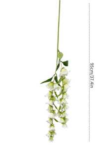 1/2/3支装，95厘米仿真铃兰，适用于墙面、客厅、卧室、婚礼、派对装饰、桌面摆设。家居、桌面、厨房、婚礼、餐桌、中心装饰、办公室、花园、户外、房屋、庭院装饰，适合春、夏、秋、冬四季。 - 白色 - 查看 3