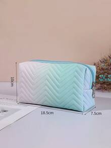 Customized Ombre PU Leather Travel Toiletry Bag. Suitable As A Bridesmaid Gift, This Makeup Bag Is Perfect For Travel, Everyday Use, Or As A Thoughtful Bridesmaid Gift. Wherever You Go, You Can Easily Organize And Access Your Cosmetics. - Item 9 - View 10