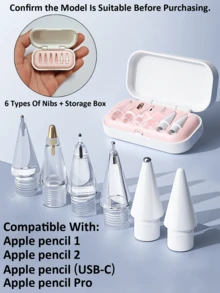 6pcs Apple Pencil Nibs, Compatible With 1st/2nd Gen & IPad Pro | 3 Resistance Levels | Soft Universal Nibs, Suitable For 2018-2025 IPad Pro | Stylus Accessories - Multicolor - View 13