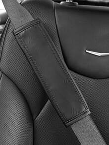 Fiber Leather Perforated Car Seat Belt Shoulder Pad Cover