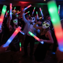 Mother's Day 12/38/102 PCS LED Foam Glow Sticks Bulk Colorful Light Up Stick 3 Flashing Modes Perfect For Birthday Rave Party Wedding Christmas Concert, Halloween, Halloween Decoration,Easter - 白色 - 查看 5