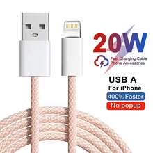 编织快充USB数据线，兼容 11/12/Mini/13/14/Pro Max/X/XR/XS/6/6S/7/8 Plus/SE，快速充电线 - 彩色 - 查看 8