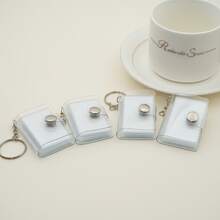 1 件/2 件迷你亮白色相册钥匙扣，16 容量 1 英寸口袋插入式 ID 相册，简约优雅的学生便携式相册 - 無色 - 查看 29