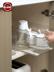 1 Cặp Thanh Trượt, Thanh Trượt Giỏ Đựng Đồ Ngăn Kéo, Thanh Trượt Hộp Sắp Xếp Đa Năng Cho Nhà Bếp Phòng Ngủ Ký Túc Xá, Thanh Trượt Tủ Phòng Tắm Nhà Bếp Không Cần Khoan, Thanh Trượt Ngăn Kéo Đa Năng, Thanh Kéo Hộp Đựng Đồ - Nhiều màu - Xem 3