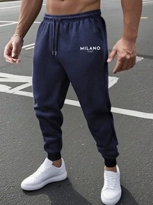 1 Stück Herren einfarbige, vielseitige Strickhose, Kreuz-Muster, modisch und stilvoll, geeignet für Sport und Lässig-Anlässe, diverse Styles, bequem zu tragen. Damen können sie als Geschenk für ihre Freunde oder Ehemänner kaufen, was eine tolle Gabe wäre. - marineblau - Übersicht 5