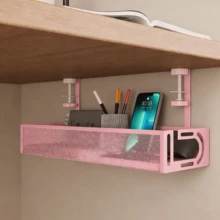 15.35-Inch Desk Cable Management Tray, No-Drill Clamp-On Cable Organizer Box For Office And Home, High-Quality Wire Organizer - Multicolor - View 2