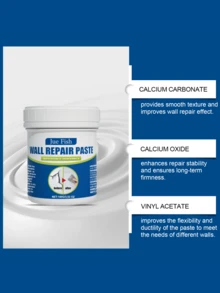 JUE FISH Jue-Fish;100g;Wall Repair Paste Covers Stains, Walls Are Cleaned, Wall Paint Peels Off, Moisture-Proof Crack Repair Agent, Household Wall Repair Paste, Wall Damage, Scratches, Dents, Cracks, Nail Holes, Repair Wall Paste Wall Repair Paste Gypsum Board Repair Kit Wall Paint Peeling Crack Repair Agent Covers Stains And Scratches Wall Repair Paste - Multicolor - View 8