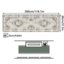 1pc Vintage Bohemian Floral Striped Pattern Area Rug/Carpet/Bath Mat/Door Mat/Runner, Soft Washable Rug For Hallway, Bathroom, Kitchen, Bedroom, Living Room, Versatile Home Decor - Multicolor - View 16