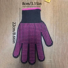 4/2/1 Pcs Heat Resistant Gloves With Silicone Grips, Professional Heat Proof Gloves For Hair Styling, Curling Iron, Flat Iron, Hot Air Brush