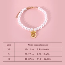 公主风猫咪项链，樱桃心形蝴蝶结吊坠宠物项链，宠物生日礼物纪念品，适合小型猫狗 - 彩色 - 查看 11