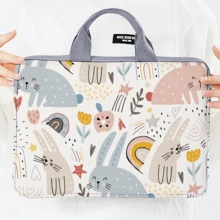 Cartoon Animal Pattern Laptop Sleeve Bag, Suitable For 11-13 Inch Laptops, IPads, Tablets, Casual & Business Handbag, A4 Document Bag For Women And Girls Laptop Case Laptop Cover Computer Bag Carrying Hand Bag Laptop Bag Water Resistant Travel Essentials - Multicolor - View 12