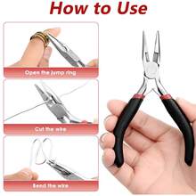 6 piezas Alicates para hacer joyería + 1 caja de almacenamiento de madera, que incluye alicates de punta redonda, alicates de punta plana, alicates de punta afilada, juego de alicates para joyería artesanal con estante de madera, suaves y sin rebabas, adecuados para manualidades con cuentas, exhibición y empaque de alicates de joyería, bandeja de almacenamiento de alicates de joyería, kit de herramientas DIY