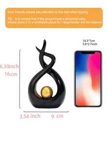 一件现代抽象艺术雕塑摆件，适用于餐厅、客厅、办公室，是理想的家居装饰礼品和房间装饰品，也是情人节的理想礼物。 - 多色C - 查看 4