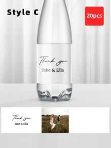 1-50pcs Customized Photo Water Bottle Labels - Personalized Celebration Labels, Custom Name Bottle Tags, DIY Belt Stickers, Suitable For Weddings, Engagements, Birthdays, Anniversaries, As Well As Tea Rooms, Home, Garden, Parties. A Versatile Customizable Gift Idea For Men, Women, Boyfriends, Girlfriends, Groomsmen, Bridesmaids, Newlyweds, Couples, Friends, Ideal For Valentine's Day, Weddings, Engagement Parties. ,Forever Love - Multicolor 2 - View 22