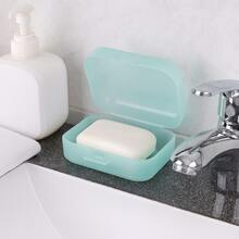 Una caja de jabón portátil e impermeable, jabonera con tapa sellada para el almacenamiento de jabón en el baño y es adecuada para usar en el baño, hoteles, gimnasios, viajes - Multicolor - Ver 1